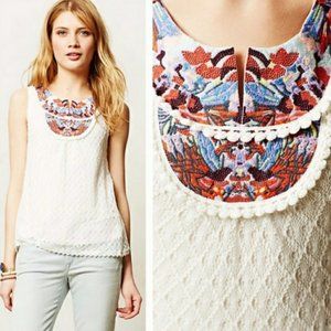 Anthropologie Akemi + Kin embroidered tank top